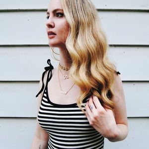 Black & white striped bodysuit